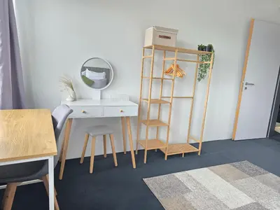 Grundriss der Unterkunft Große Wohnung mit Balkon nahe München