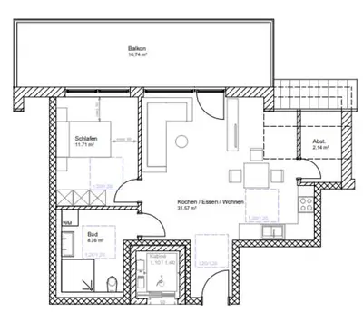 Grundriss der Unterkunft Haus am Mühlenweg - neue, sonnendurchflutete Appartements mit Aufzug und Tiefgarage - barrierefrei