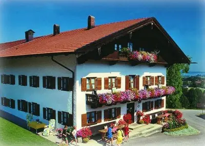 Das Gebäude in dem sich der Bauernhof befindet