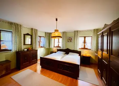 Ein Bett oder Betten in einem Zimmer der Unterkunft Demelhof Urlaub auf dem Bauernhof
