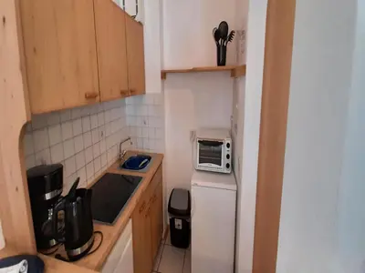 Küche/Küchenzeile in der Unterkunft Ferienwohnung im Haus Schoenbrunn