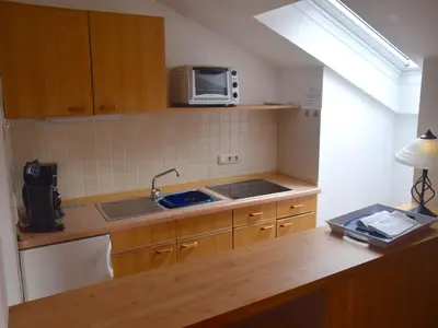 Küche/Küchenzeile in der Unterkunft Ferienwohnung im Haus Schoenbrunn