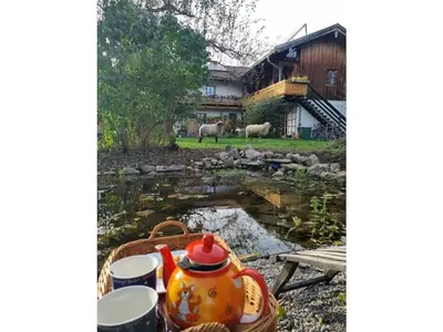 Das Gebäude in dem sich das Ferienhaus befindet