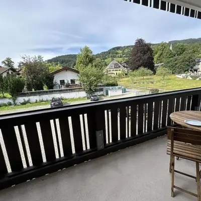 Pine-paneled room by the lake
