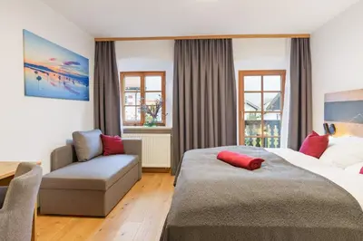 Ein Bett oder Betten in einem Zimmer der Unterkunft Gästehaus Keilhof am Kirchberg
