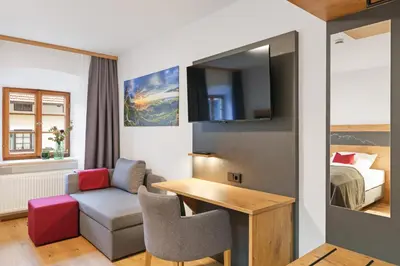 Ein Sitzbereich in der Unterkunft Gästehaus Keilhof am Kirchberg