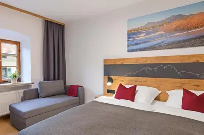 Ein Bett oder Betten in einem Zimmer der Unterkunft Gästehaus Keilhof am Kirchberg