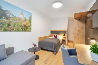 Ein Sitzbereich in der Unterkunft Gästehaus Keilhof am Kirchberg