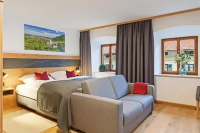 Ein Sitzbereich in der Unterkunft Gästehaus Keilhof am Kirchberg