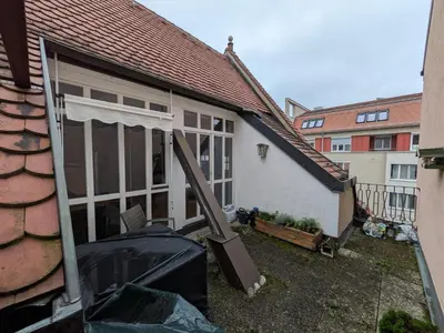Das Gebäude in dem sich die Ferienwohnung befindet