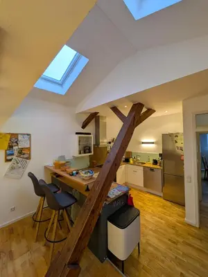 Küche/Küchenzeile in der Unterkunft Ferienwohnung Kitzenmarkt