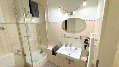 Ein Badezimmer in der Unterkunft Modern, quiet apartment right by S-Bahn - close to Munich & airport