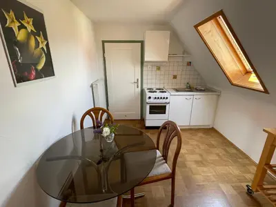 Küche/Küchenzeile in der Unterkunft Ferienwohnung Maslanka DG