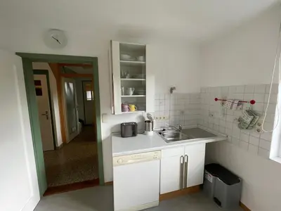 Küche/Küchenzeile in der Unterkunft Ferienwohnung Maslanka EG