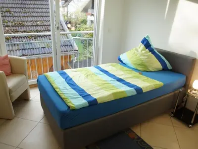 Ein Sitzbereich in der Unterkunft Ferienwohnung Monika
