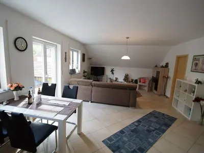 Ein Sitzbereich in der Unterkunft Ferienwohnung Monika
