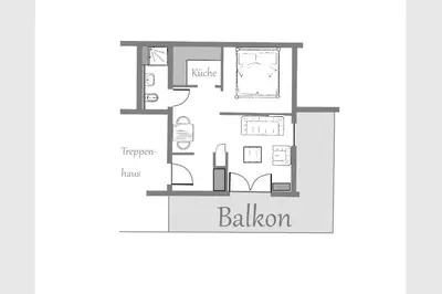 Grundriss der Unterkunft Ferienwohnung Rotkehlchen, Whg 8