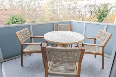 Ein Balkon oder eine Terrasse in der Unterkunft Munich City Retreat Sendling