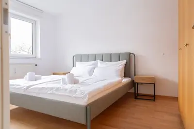 Ein Bett oder Betten in einem Zimmer der Unterkunft Munich City Retreat Sendling