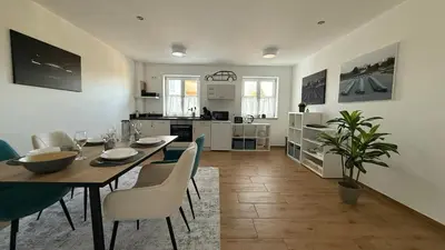Küche/Küchenzeile in der Unterkunft modern & spacious Apartments CarHandling Campus -Nähe Therme Erding -Messe München -Arena -free parking -Netflix -W-LAN