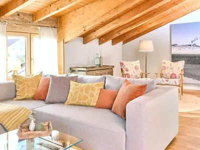 Ein Sitzbereich in der Unterkunft Apartment Übersee21 Ferienloft by Interhome