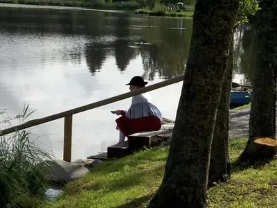 Blick auf einen Fluss in der Nähe der Ferienwohnung