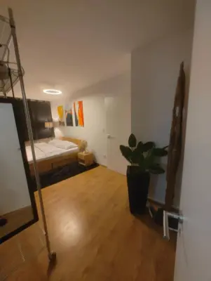 Ein Bett oder Betten in einem Zimmer der Unterkunft Gästezimmer nahe Therme Bad Wörishofen