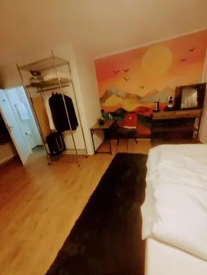 Ein Bett oder Betten in einem Zimmer der Unterkunft Gästezimmer nahe Therme Bad Wörishofen