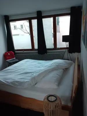 Ein Bett oder Betten in einem Zimmer der Unterkunft Gästezimmer nahe Therme Bad Wörishofen