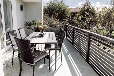 Ein Balkon oder eine Terrasse in der Unterkunft Haus Horizont
