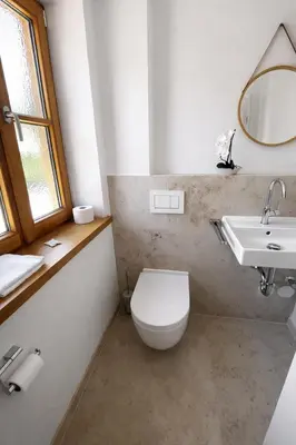 Ein Badezimmer in der Unterkunft Chalet Kreuth II - Private Alpine Chalet next to Tegernsee for Family & Friends - including Sauna & free parking