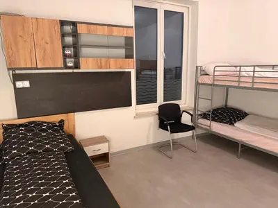 Ein Bett oder Betten in einem Zimmer der Unterkunft Haus an der Brücke