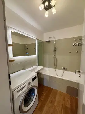 Ein Badezimmer in der Unterkunft Ruhig gelegene Ferienwohnung am Waldrand