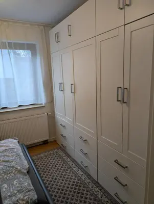 Ein Bett oder Betten in einem Zimmer der Unterkunft Ferienwohnung mit Terrasse in der Nähe vom Golfplatz