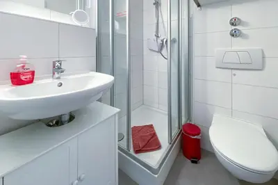 Ein Badezimmer in der Unterkunft Chiemsee Blick