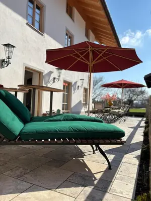 Ein Patio oder anderer Außenbereich in der Unterkunft Farmhouse 1567 - Die Ranch