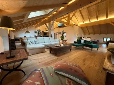 Ein Sitzbereich in der Unterkunft Farmhouse 1567 - Die Ranch