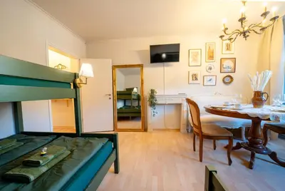 Küche/Küchenzeile in der Unterkunft 2 Zimmer Retro City Apartment in der Altstadt