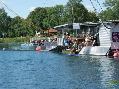 Blick auf einen Fluss in der Nähe der Ferienwohnung