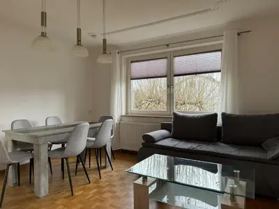 Ein Sitzbereich in der Unterkunft Haus Raschke