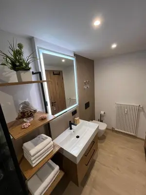 Ein Badezimmer in der Unterkunft Ferienwohnung Jehl am Tegernsee