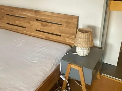 Ein Bett oder Betten in einem Zimmer der Unterkunft Gemütliches Appartament in Olching 3 Minuten zum Bahnhof
