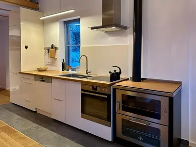 Küche/Küchenzeile in der Unterkunft Ein Haus am Berg