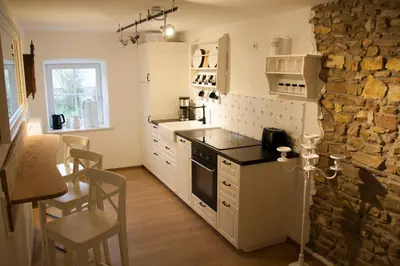 Küche/Küchenzeile in der Unterkunft Ilmhaus