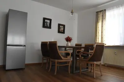 Ein Sitzbereich in der Unterkunft Landhaus Petri