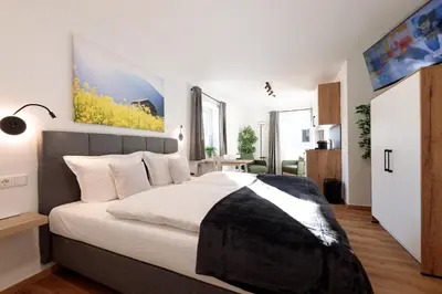 Ein Bett oder Betten in einem Zimmer der Unterkunft Heu22 Frühlingserwachen
