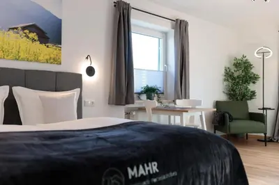 Ein Bett oder Betten in einem Zimmer der Unterkunft Heu22 Frühlingserwachen