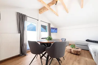 Ein Bett oder Betten in einem Zimmer der Unterkunft Heu22 Heuboden