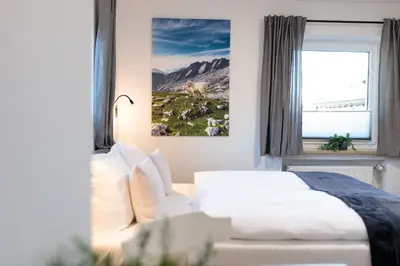 Ein Bett oder Betten in einem Zimmer der Unterkunft Heu22 Herbstgold