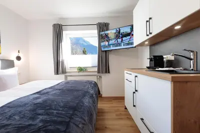 Ein Bett oder Betten in einem Zimmer der Unterkunft Heu22 Winterruhe